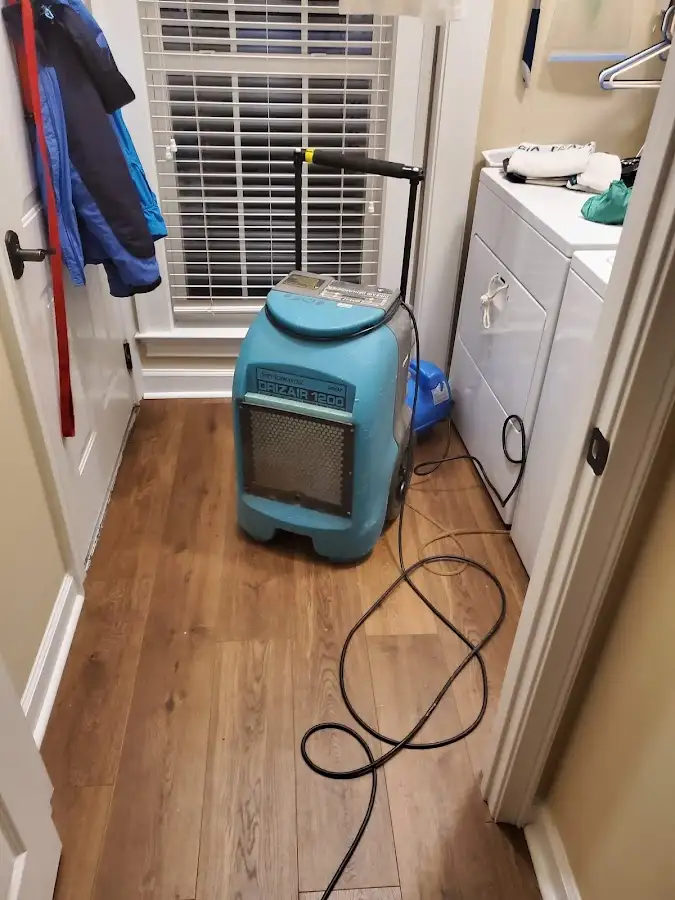 Commercial dehumidifier deployed for Flood Damage Cleanup in Hebron